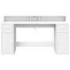 Mesa de Escritório LED Branca 160 x 55 x 91 cm Aglomerado