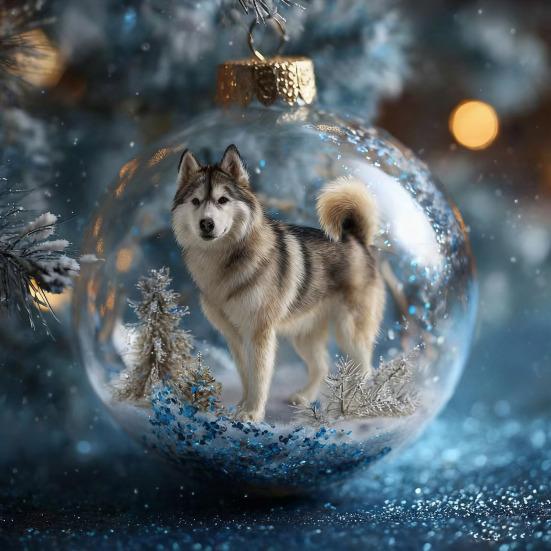 3D Animal Christmas Ball Ornament Funny Dog/Cat/Turtle Hanging Decoraton Clear Plastic Xmas Balls Ornament