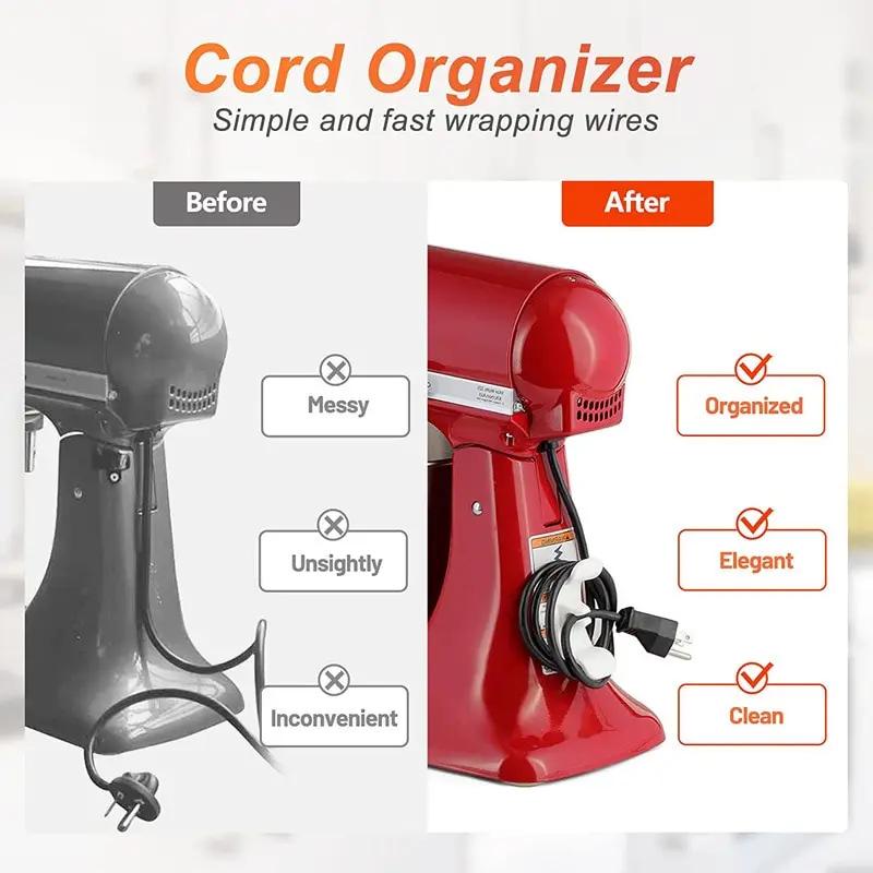 Top-quality 6Pcs Cord Wrapper Kitchen Storage Wire Organizer Clip Holder Self Adhesive Coffee Machine Kitchen Appliances Fixed