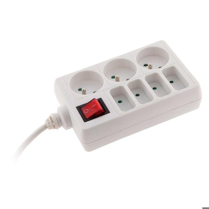 Bloc Multiprise 4x6A + 3x16A - Blanc - Zenitech