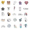 Nurse Stickers (50 Pcs), Cartoon Medical Vinyl Decal, Waterproof Nursing Sticker Pack Perfect for MacBook, Water Bottle, Laptop, Phone, Hydro Flask