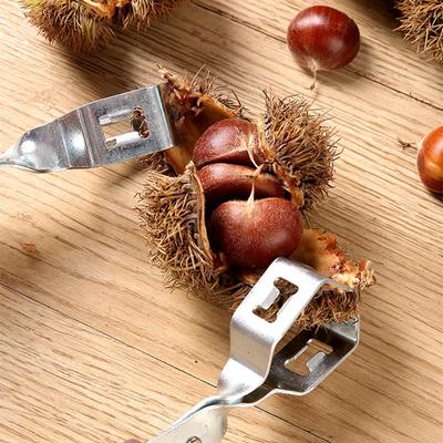2-in-1 Chestnut Clip Machine Stainless Steel Nutcracker Cutting and Opening Tool Fresh Chestnuts Shelling Cutter Kitchen Gadgets
