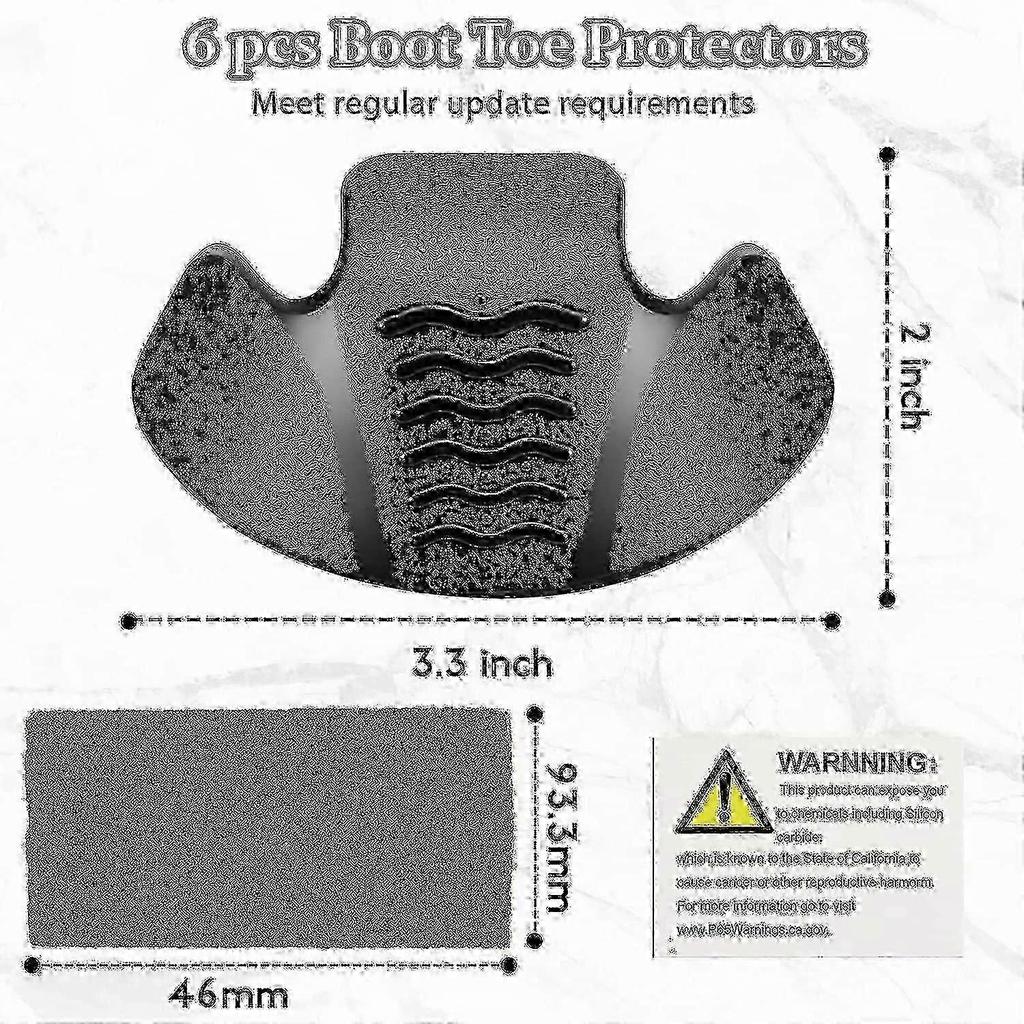 6 Pack Boot Toe Guards Work Shoe Toe Protector Simple Application Boot Guard Toe Protector Toe Covers