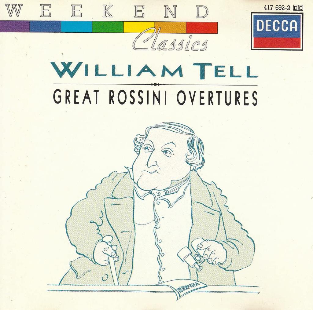 CD ROSSINI, GAMBA; LONDON SYMPHONY ORC - Great Rossini Overtures 4176922 Decca 1988 Germany Classical Used