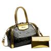 New Trendy Luxury Glossy Embossed Women Mommy And Me Top Handle Bag, Versatile Convertible Shoulder Crossbody Purse For Daily Shopping Dating Outfits