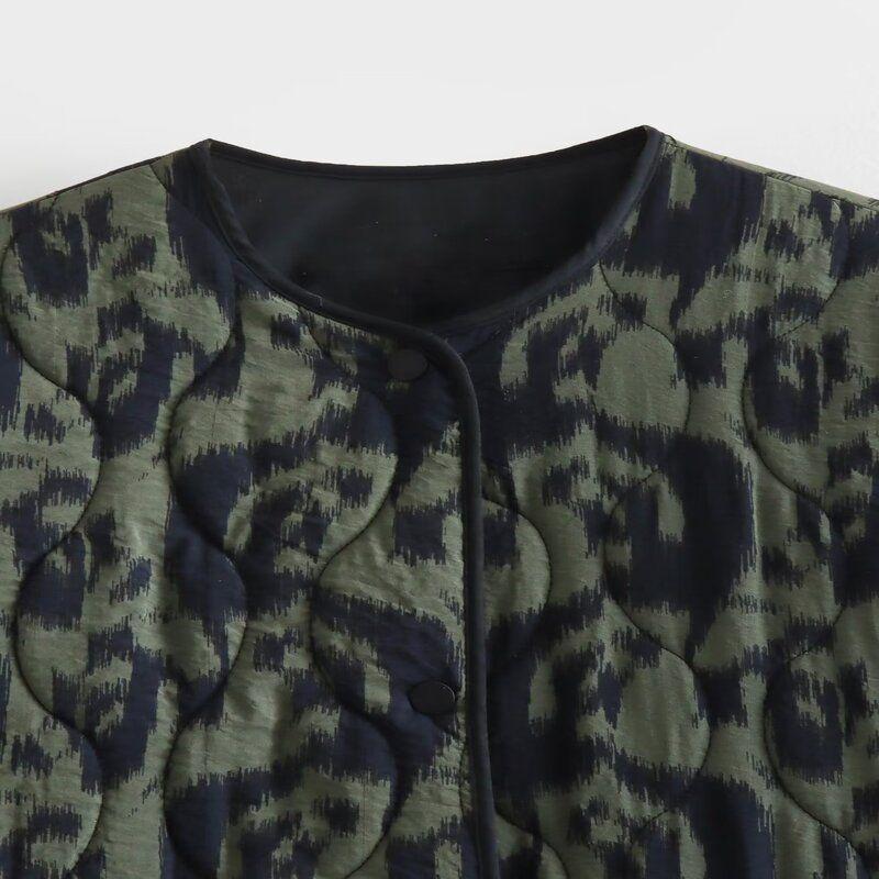 Fashion Wind 2023 Winter New Arrival Loose Slim Looking Printed Cotton-Padded Jacket Cropped Coat Top 9237803 207