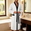 Heren Trim Badjas Sjaalkraag Lange Mouw Met Riem Spa Badjas Met Zakken Zacht Hotel Huis Nachtjapon Loungewear
