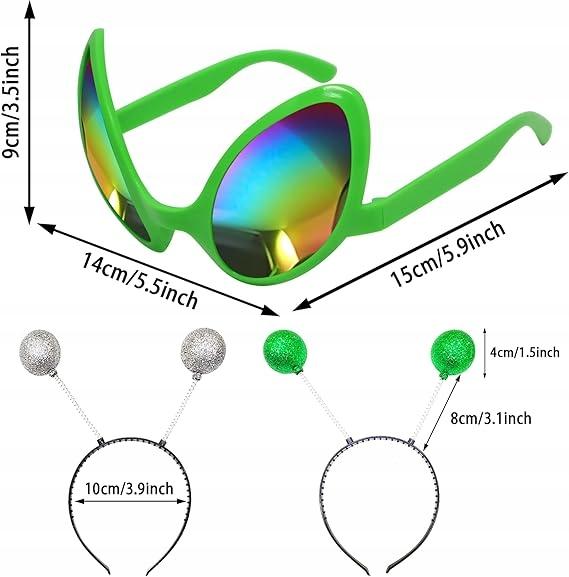 Alien Led Glasses + Antennas + Gloves Party Ufo Set 6