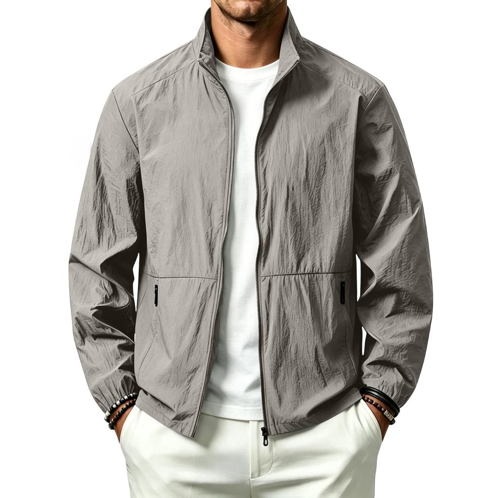 Men's Lightweight Outdoor Sun Protection Jacket Breathable Quick Dry Running Hiking Windbreaker Skin Protection Coat