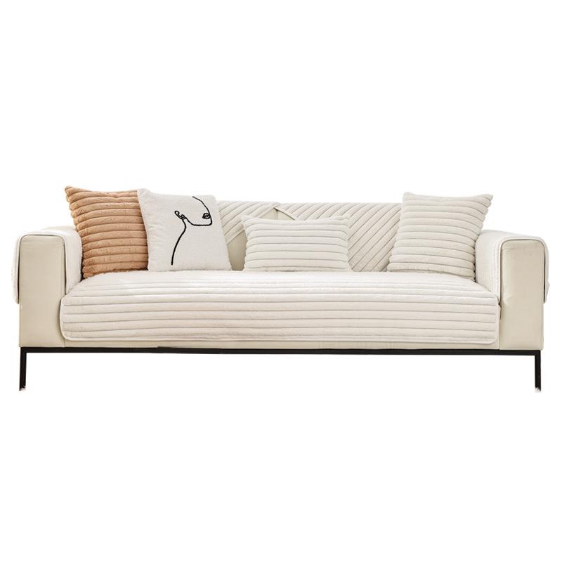 Kaninchen Plüsch Sofakissen Winter Verdickte Sofaabdeckung Plüschkissen Sofaabdeckung