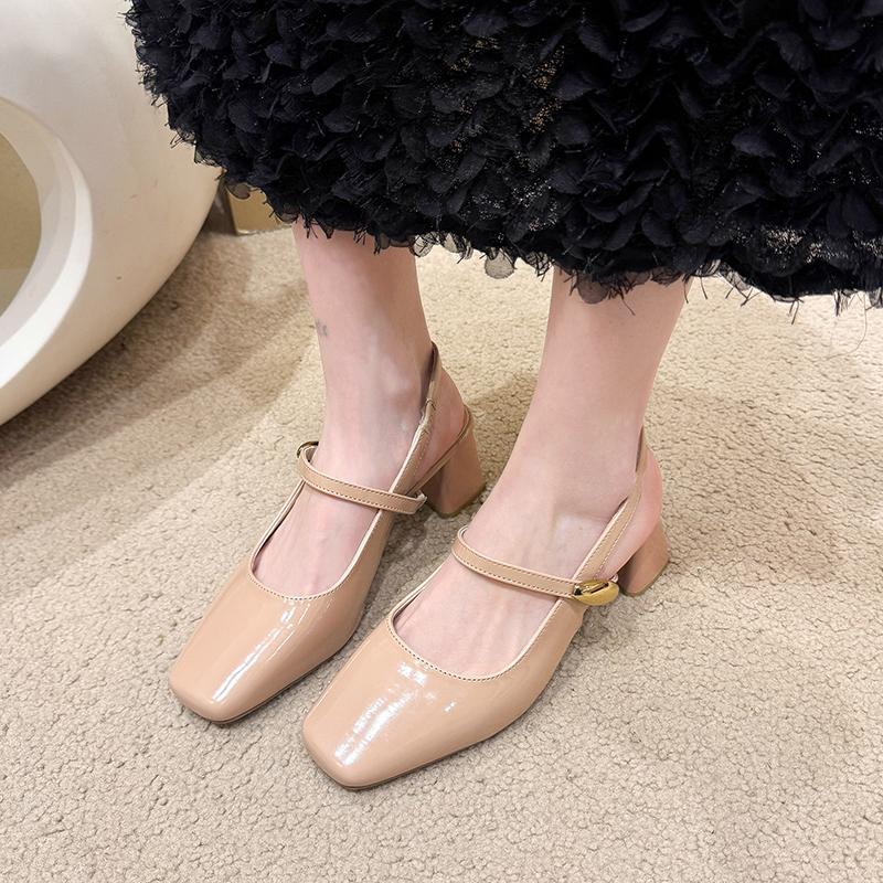 Fashion French Retro Women Shoe 2024 Autumn Lacquer Leather Bow Single Shoe Fashion Mary Jane Shoe Women Low Heels Elegant Leather Shoes