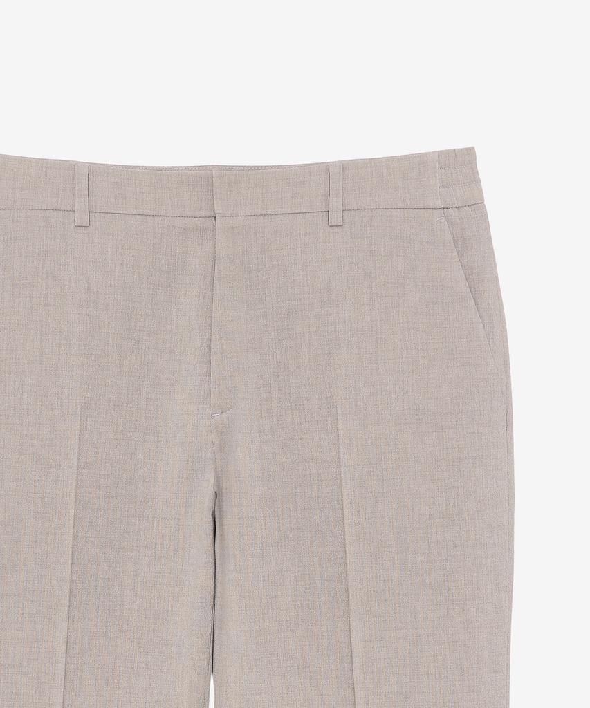 BASIC HOUSE Linen-Like Tapered Fit Slacks Beige Lzpt3104