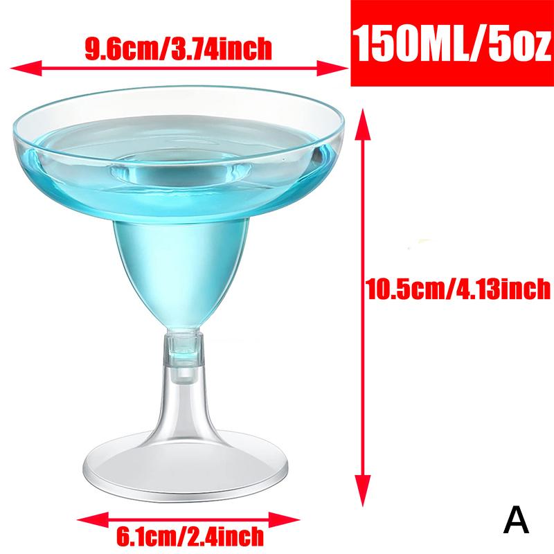 10Pcs Fashion Wine Party Champagne Cocktail Plastic Champagne Disposable Goblet Beer Whiskey Cups Party Tableware A