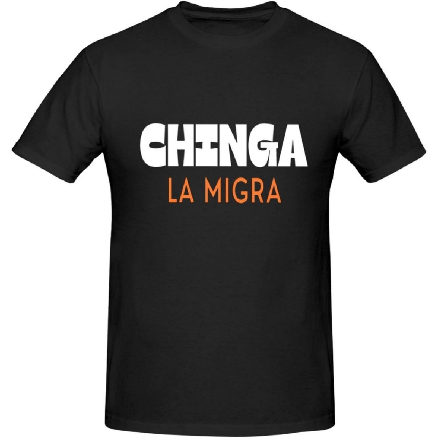 Chinga La Migra Shirt Funny T-Shirt Classic Fit Black S
