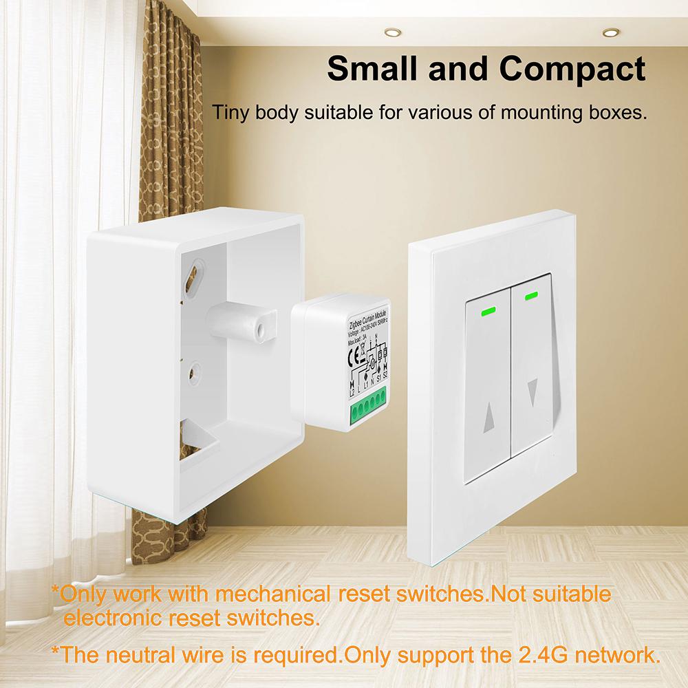 N-ZCSM01 Zigbee Curtain Controller Switch Module Smart APP Control Mini Actuator