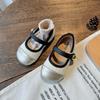 Kids Chic Leather Shoes Girls Princess Shoe with Simple Metal Buckle for Party Wedding Casual Elegant Dance Shoes for Children
