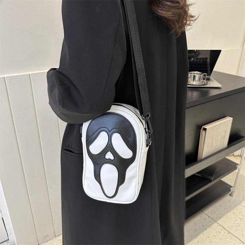 Fashion trend women's shoulder bag contrasting colors personality funny messenger bag trendy small square bag