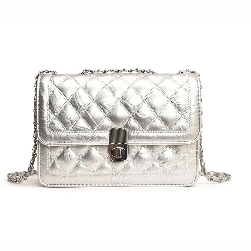 Lässige Kettentasche Damenmode Kleine quadratische Tasche Umhängetasche