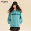 Girls' Fleece-Lined Letter Embroidery Round Neck Sweatshirt