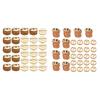 100Pcs Wooden Hat Pom Poms Buttons Hat Knitted Buttons Sewing Tool Wood DIY Fastener Holder for Adults Mom Family Women Friends