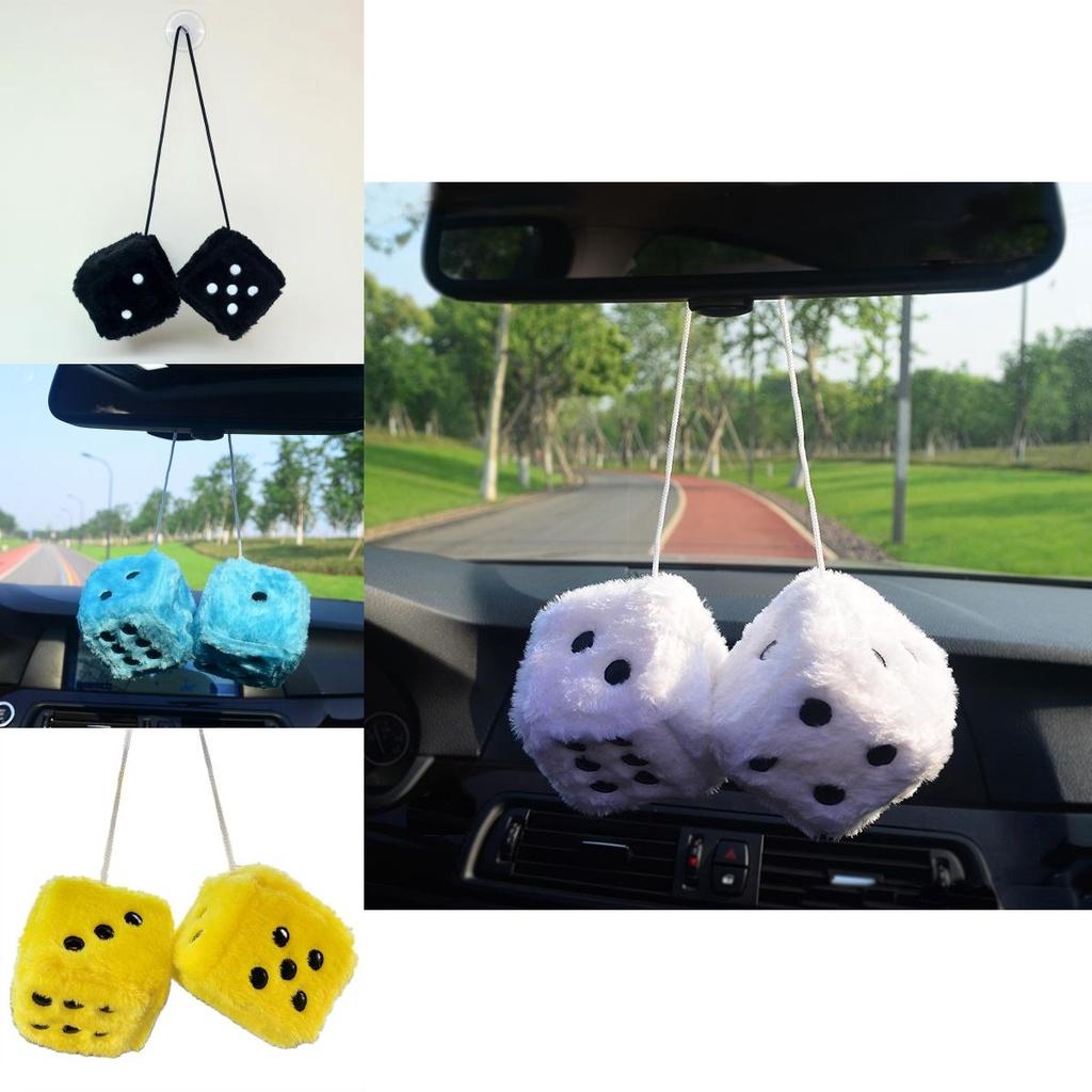 Soft Plush Dice Toy Hanging Decoration For Car Festive Ornament