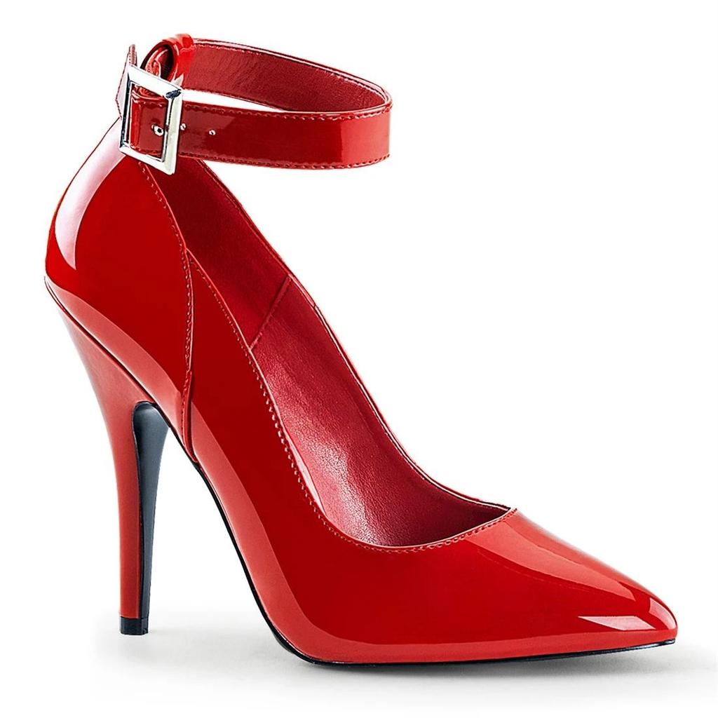 13cm New Women Pumps Fashion Sweet Pointed Toe Stiletto High Heels Sexy Lady Cool Red Party Dress Wedding Shoes Sizes 34-46