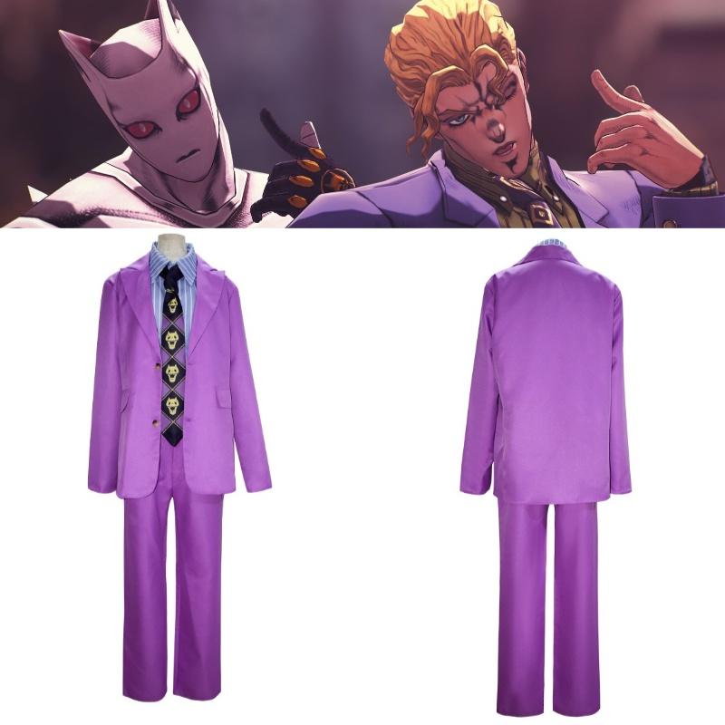 Szczegółowe ubrania do cosplayu Jojo's Bizarre Adventure Diamond Is Unbreakable Yoshikage Kira/Kosaku Kawajiri