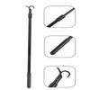 Expandable Pressure Black Tension Curtain Rod 14 to 24 Inches, Easy Installs for Home and Office