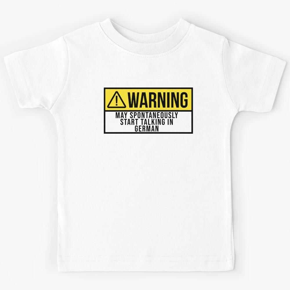 German Warning Kids T-Shirt 100