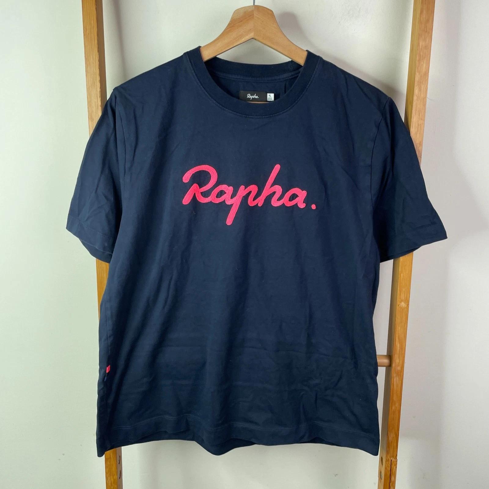

Rapha Shirt Top Womens Extra Large Navy Blue Embroidered Logo Short Sleeve M