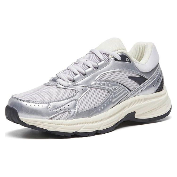 Anta Shock Absorbing Breathable Lightweight Low Top Running Shoes Women Sneaker Silver Purple 122245595-5