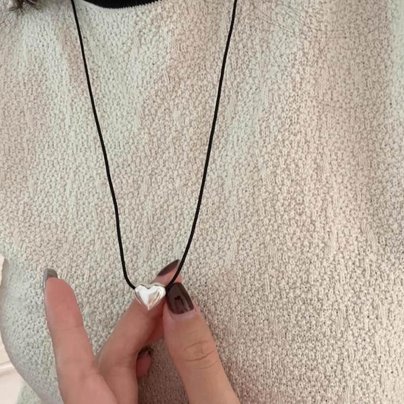 Metal Beads Big Heart Pendant 3D Heart Charm for Jewelry Making Charm DIY Gifts Bracelets Necklace Heart Bead with Hole