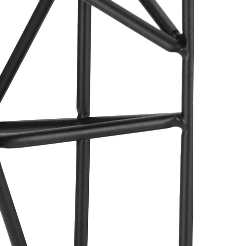 2Pcs Solid Geometry Book Stands Metal Hollow Desk Nonskid Bookend Shelf Heavy Duty Black