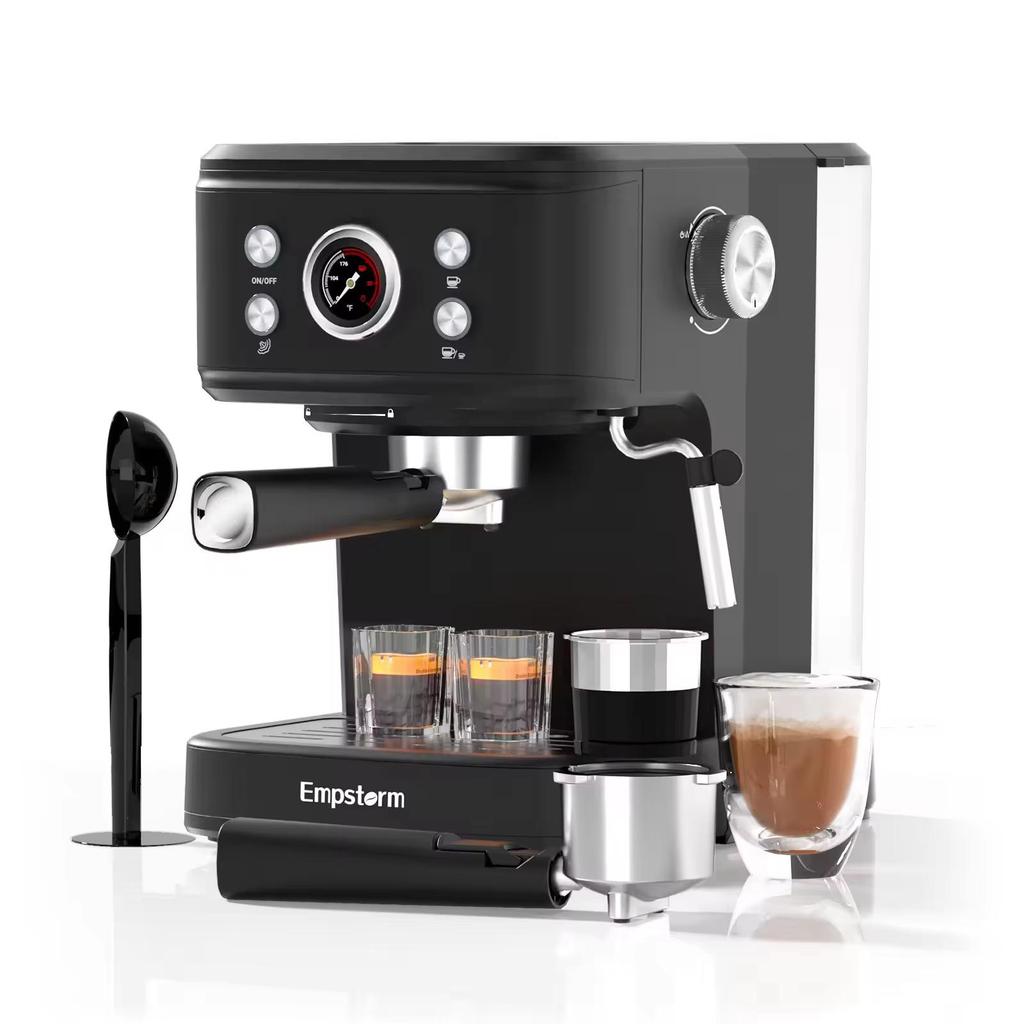 Empstorm 04E Portable Coffee Machine 20 Bar Semi-Automatic Espresso Machine Home Office Coffee Machines with Visible Water Tank