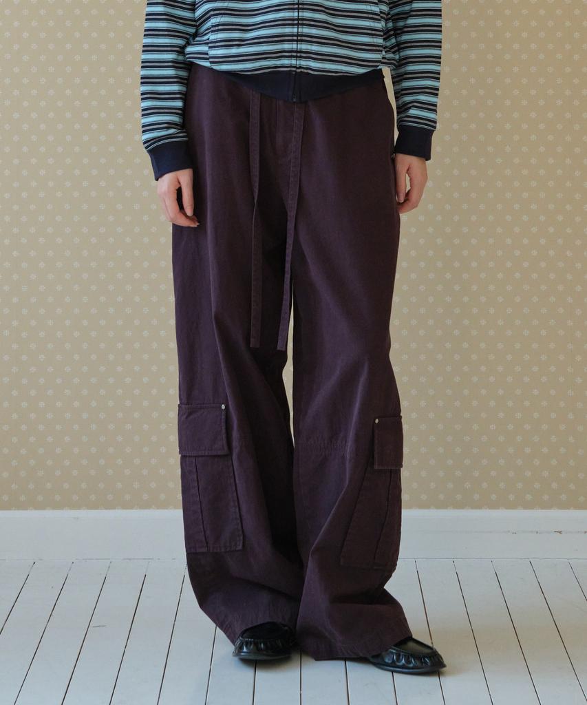 TTUDEMENT Washed Utility Pants_Purple