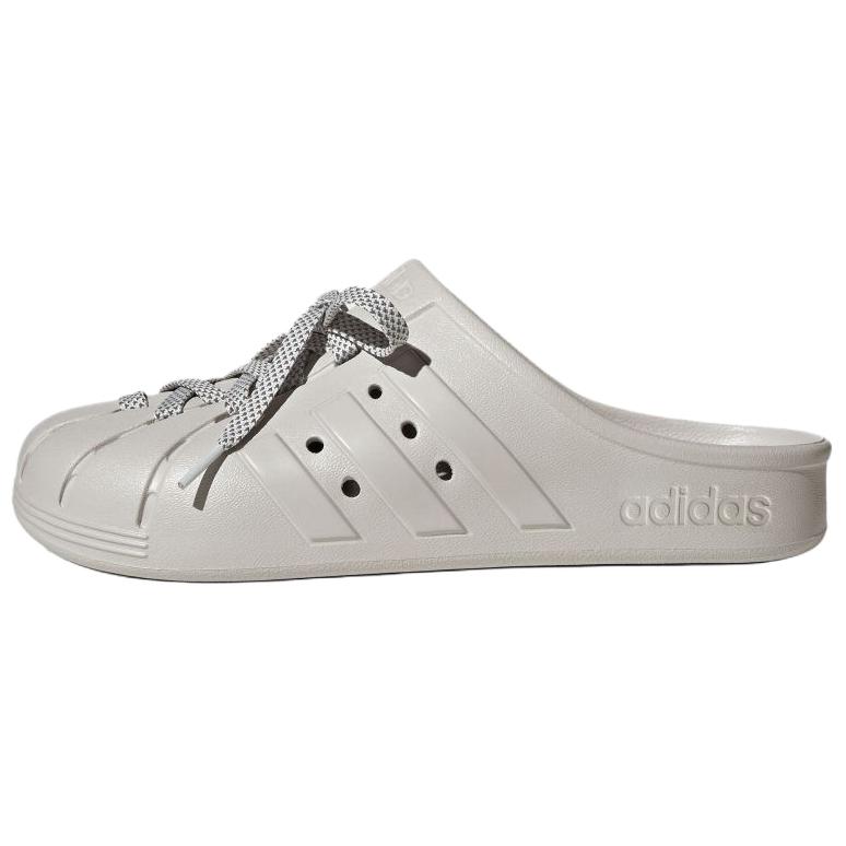 Adidas Adilette Clog Simple Casual Comfortable Composite Sole Non-Slip Closed-Toe Slippers Unisex Footwear Gray IH4071