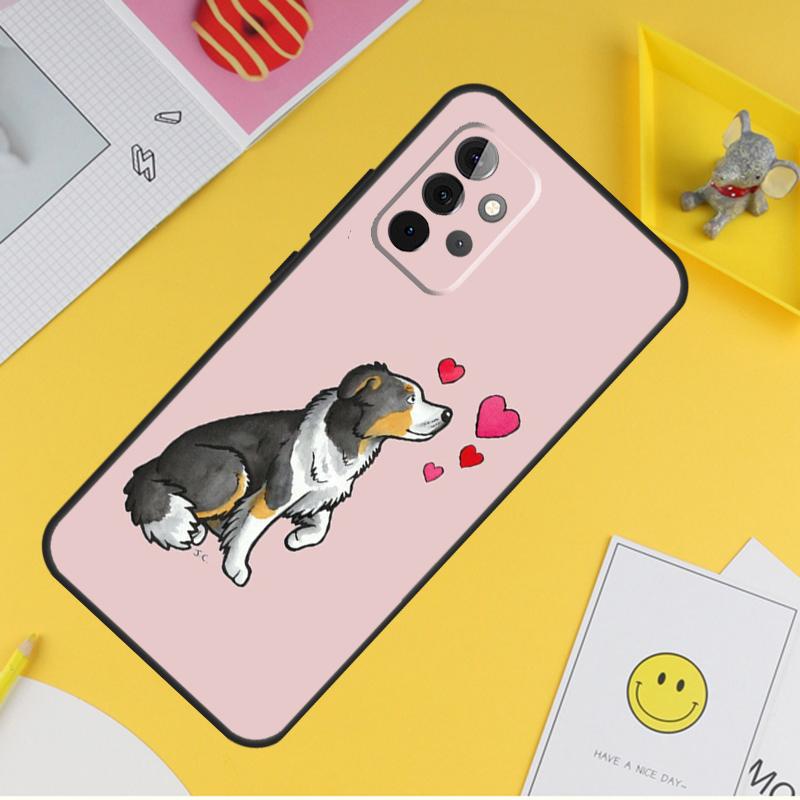 Border Collie Dog Case For Samsung Galaxy A53 A33 A23 A13 A06 A56 A16 A36 A55 A35 A17 A54 A34 A14 A52 A32 A15