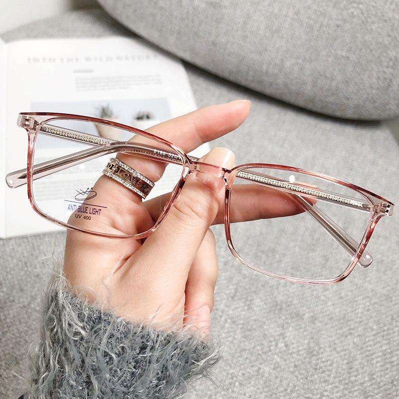 Harajuku Metal Square Frame Glasses  Women'S Retro Small Glasses Girls Japanese Glass Eyewear Decorative Anti-Blue Eyeglasses