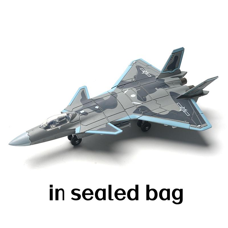 1:100 Creative Military Series Chengdu J-20 Stealth Fighter Fire Fang Multi-Purpose Jet Model Toys For Children Christmas Gifts