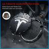 4Pcs 56MM Car Emblem Badge Wheel Center Hub Cap Covers Auto Rim Cover For Tesla Model 3 Model X S 2016-2023  Model Y Decals TM3 TMX TMS
