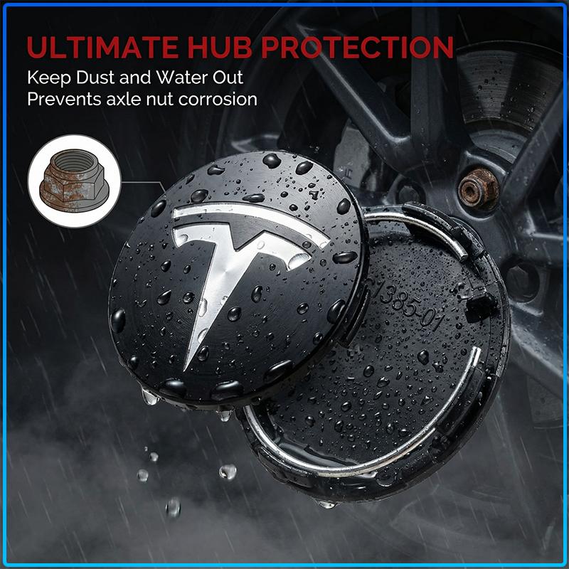 4Pcs 56MM Car Emblem Badge Wheel Center Hub Cap Covers Auto Rim Cover For Tesla Model 3 Model X S 2016-2023 Model Y Decals TM3 TMX TMS