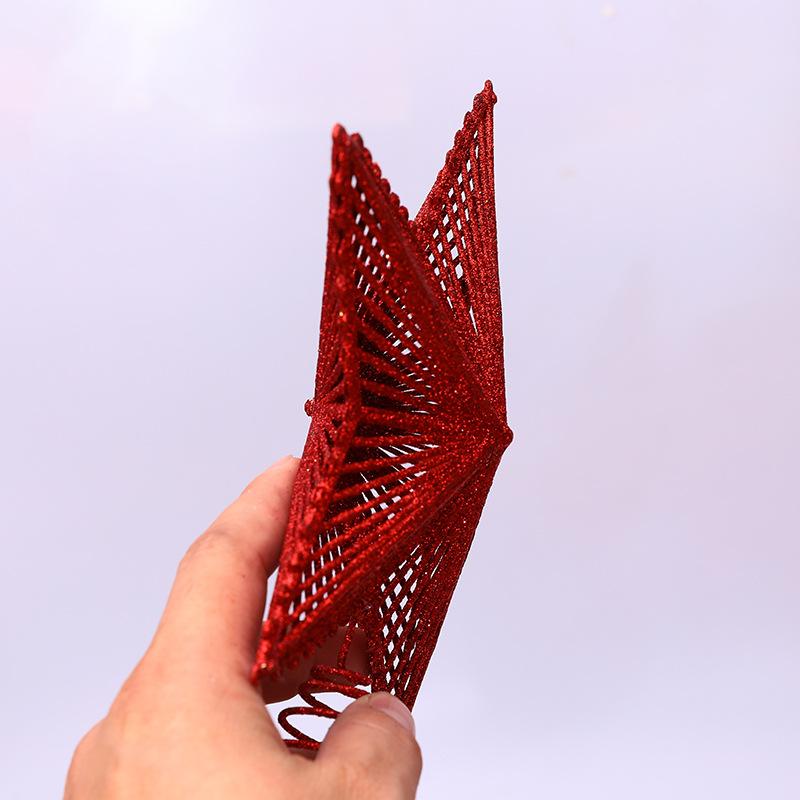 20cm Glitter Christmas Tree Topper/Ornament Five-Pointed Star Glitter Star Tree Topper for Home Christmas Tree New Year