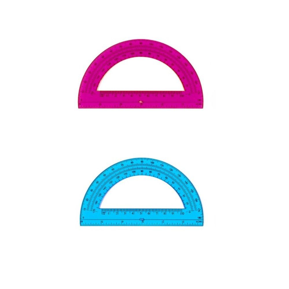180 Degrees Math Protractors Translucent Plastic Protractor Angle   Measurement