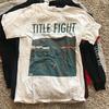 Rzadki T-shirt bawełniany Title Fight Męski Wszystkie Rozmiary UR768