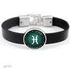Aries Gemini Cancer Leo Virgo Libra Scorpio Sagittarius Capricorn Aquarius Pisces Zodiac Sign Horoscope Genuine Leather Bracelet