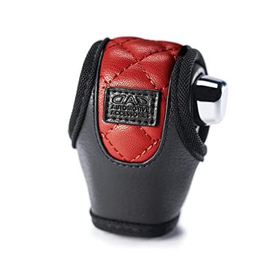 DAD Garson D.A.D Leather Shift Knob Cover Quilting [Red] Universal Type For AT Cars
