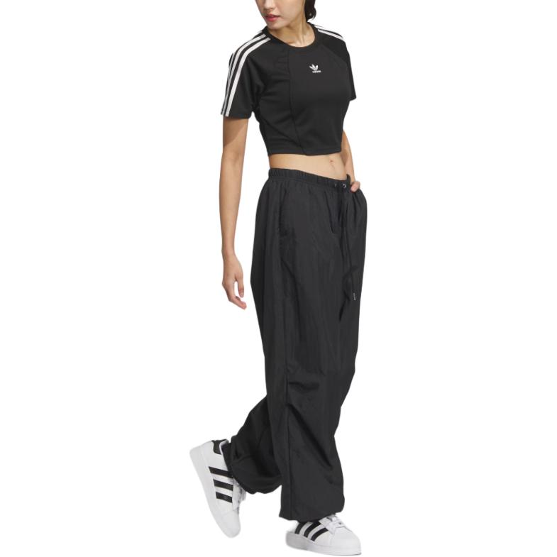 Women's T-Shirt Adidas Originals BABY TEE Raglan Sleeve T Shirt Women's Black
