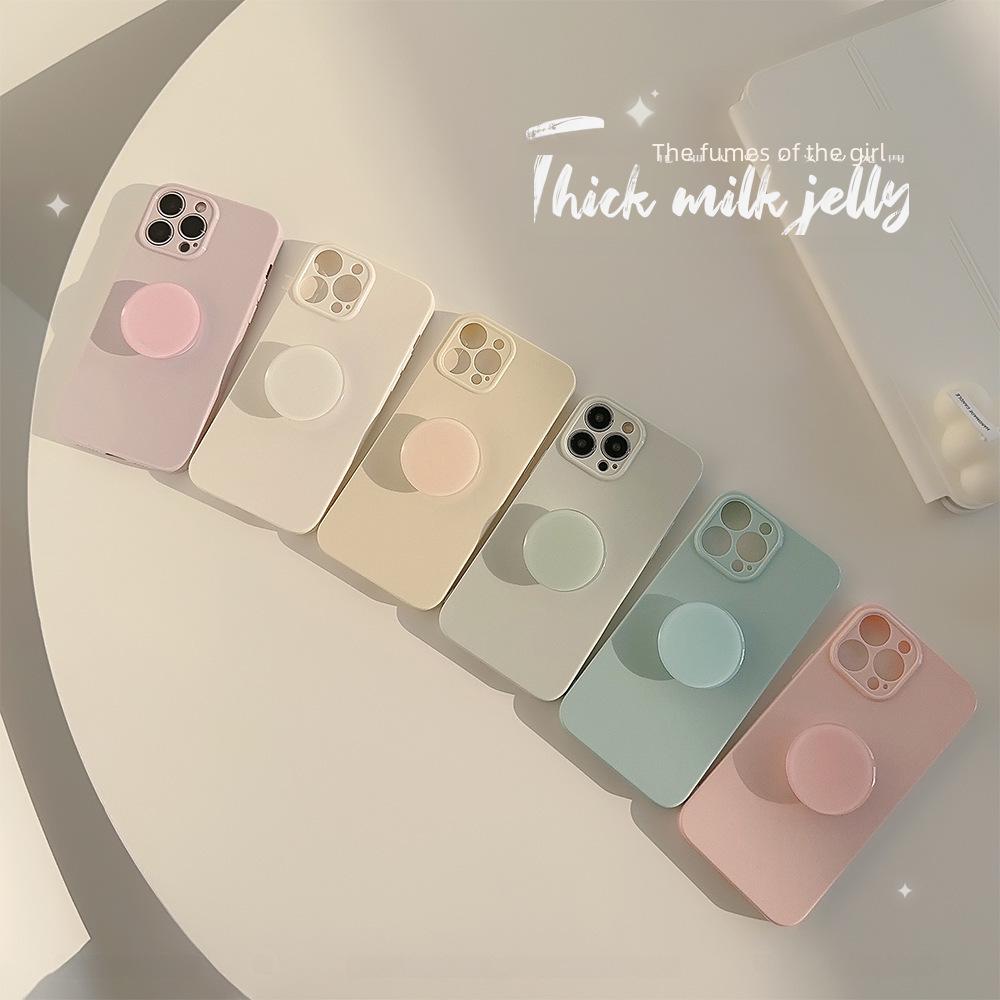 

Dopamine Apple iPhone Case: 15 Pro Max, iPhone 14/13/12, Pure Color, Soft, Simple Design with Bracket. 15