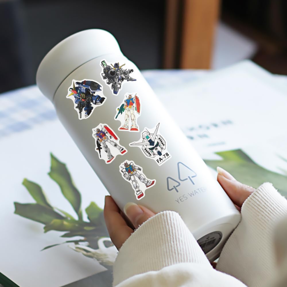 Sada nálepek Gundam 50 kusů Robot akční figurka Sada nálepek pro roboty Vhodné pro cyklistickou přilbu na notebook atd.