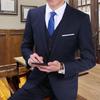 Men's Korean Slim Fit Three-Piece Suit for Business or Wedding